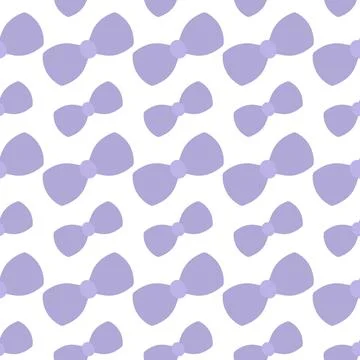Purple bow. Repeating pattern Endless ornament of bow ties of different sizes Stock Illustration
