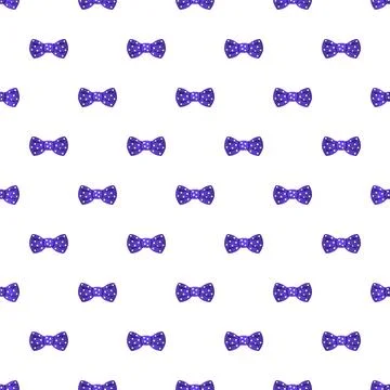 Purple bow tie polka dot seamless pattern イラスト素材