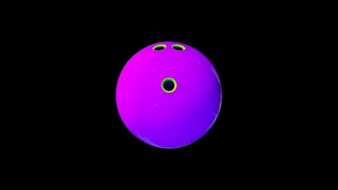 Purple bowling ball Stock Footage 304324241