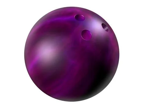 Purple bowling ball Stock Illustration