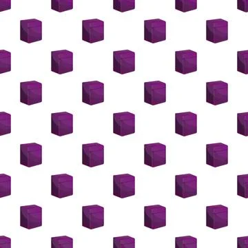 Purple boxes seamless pattern on white background 스톡 일러스트