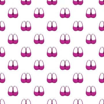 Purple bra lingerie seamless pattern on white background イラスト素材