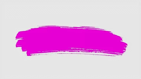Purple brush stroke on transparent background Stock Footage 345342537