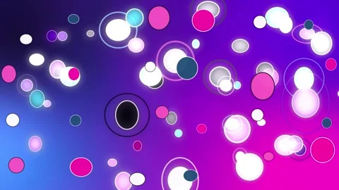Purple bubble background template animation with colorful glowing circles Stock Footage 340557881