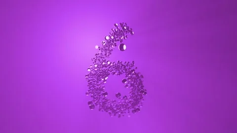 Purple Bubble Numbers Countdowns background Stock Footage 303516530