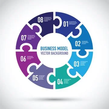 Purple business model Stock Illustration