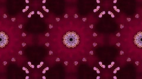 Purple butterfly circle pattern and smoke.lotus,Buddhism Mandala flower,kaleidos Видео 792431