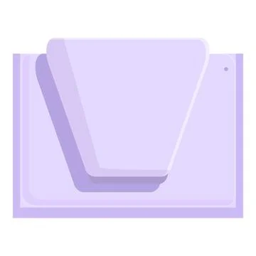 Purple button icon for mobile app or website design Stock Illustration