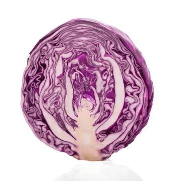 Purple cabbage isolated on white background Foto stock