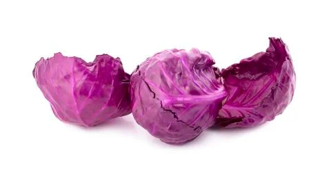 Purple cabbage isolated on white background Foto stock