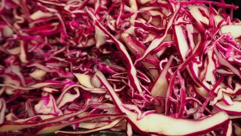 Purple cabbage slice Stock Photos