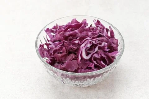Purple Cabbage Slices Stock Photos