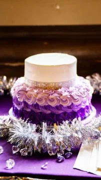 Purple cake Stock Photos