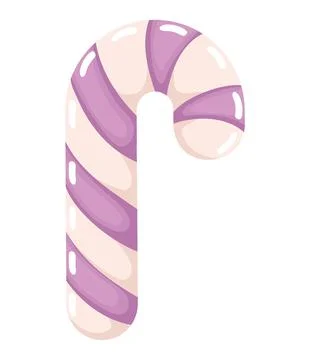 Purple candy cane Stock Illustration