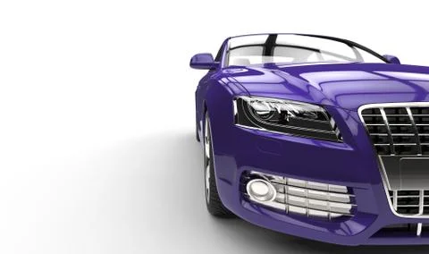 Purple Car Front Illustrazione stock