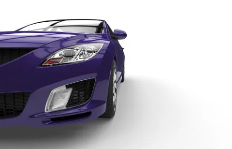 Purple Car - Front View Stock Illustration