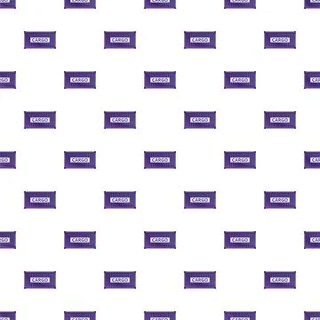 Purple cargo container shipping logistics seamless pattern Illustrazione stock