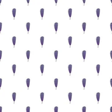 Purple cartoon botanical leaf repeating pattern background Illustrazione stock