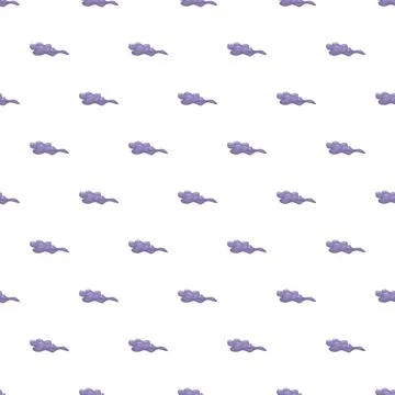 Purple cartoon clouds creating a seamless pattern Stock Illustration