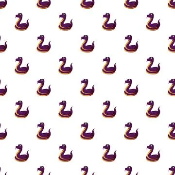 Purple cartoon snake repeating pattern for animal background 스톡 일러스트