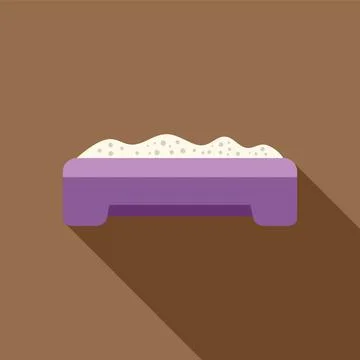Purple cat litter box full of sand illustration Stock Illustration