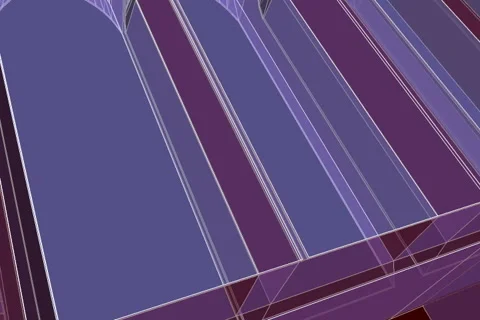 Purple Cathedral Wireframe 動画素材 1071731