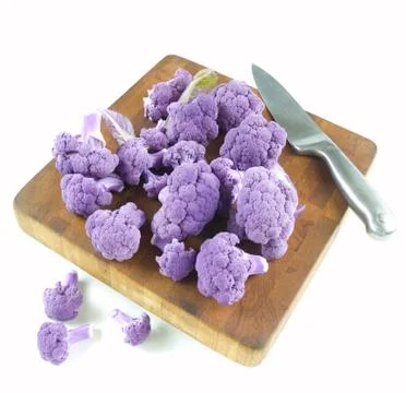 Purple cauliflower Stock Photos
