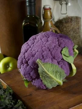 Purple cauliflower Stock Photos