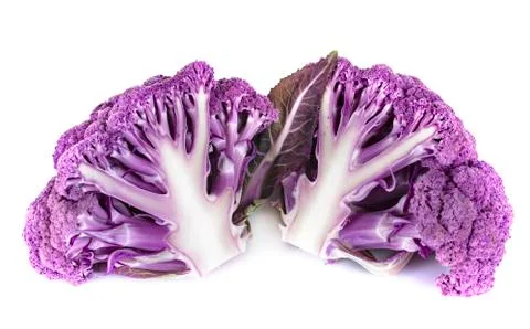 Purple cauliflower in studio Stock Photos