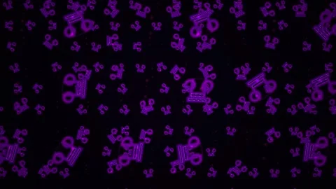 Purple cells on black background. Stock Footage 335539304