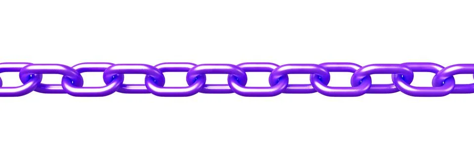 Purple chain 3d model Stock Illustration