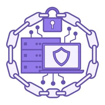 Purple Chain of Custody Icon. Vector Illustration. Collection, Control, and.. Stock Illustration