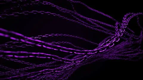 Purple Chains on Black Background 写真素材