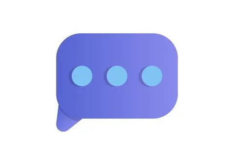 Purple Chat Bubble Icon Stock-Illustration