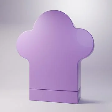 Purple Chef hat icon isolated on grey background. Cooking symbol. Cooks hat.. Stock Illustration