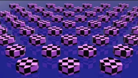 Purple chessboard polygon background abstract. Stock Footage 115094926