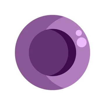 Purple circle button graphic user interface element Stock Illustration