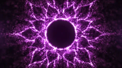 Purple circle chakra animation in 3d Stock Footage 233763824