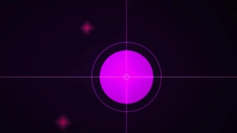 Purple circle with crosshairs on dark background. Stock Footage 337490943