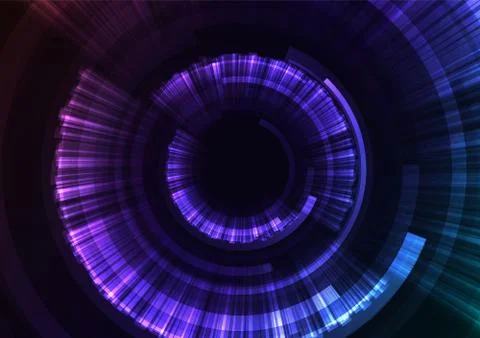 Purple circle digital blast abstract sheet background Stock Illustration