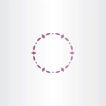 Purple circle frame design vector Illustrazione stock