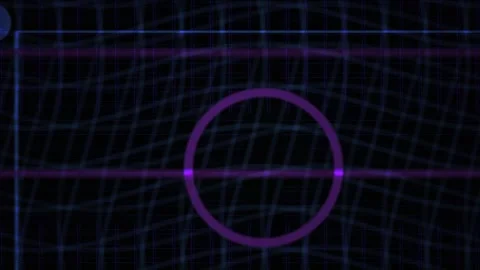 Purple circle on grid background. Stock Footage 335115079