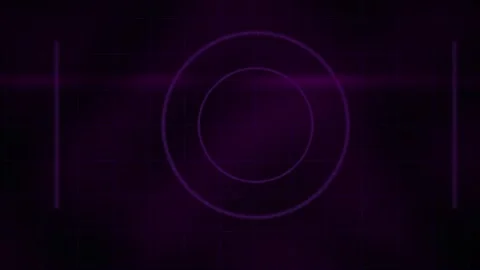 Purple circle lines on black background. Stock Footage 340040388