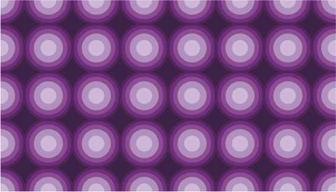 Purple Circle Retro Seamless Vector Pattern or Seamless Vector Background Stock Illustration