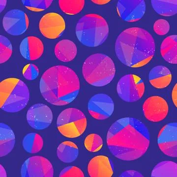 Purple circle seamless pattern. Stock Illustration