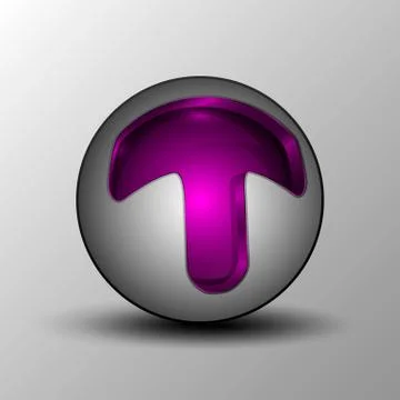 Purple circle sphere logo Illustrazione stock