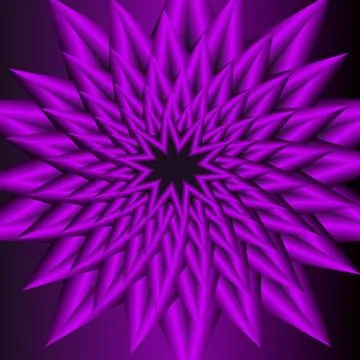 Purple  circle star shape with optical art effect, flourish object Stock Illustration