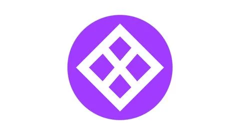 Purple Circle with White Diamond Pattern Stock Illustration