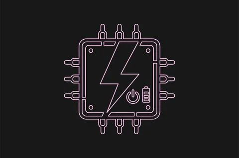 Purple circuit chip technology background abstract 스톡 일러스트