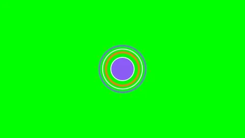 A purple circular loading animation icon set against a vibrant green screen Stock Footage 341839888